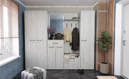 Вешалка 800 Италия, Крафт Белый 