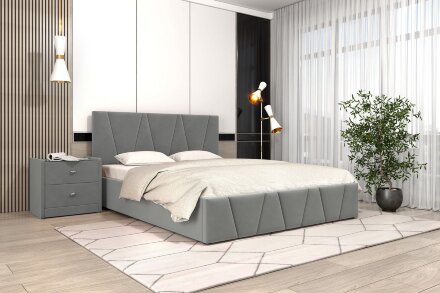 Кровать Вендетта, светло-серый (вариант 2)  