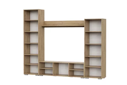 Гостиная МГС-6, дуб золотой/белый глянец  