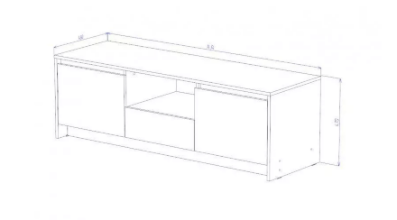 Тумба ТВ Бостон, дуб Вотан 