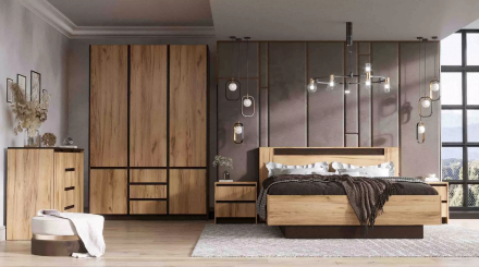 Комод 4 ящика Бостон, дуб Вотан 