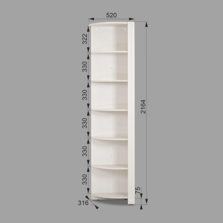 Стеллаж угловой Азалия 