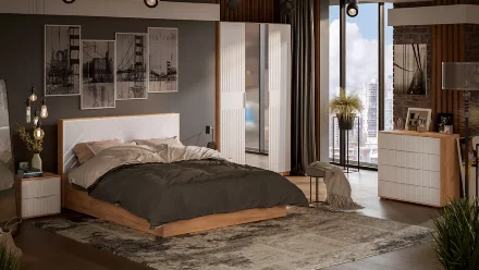 Тумба прикроватная Хилтон, Дуб Крафт  