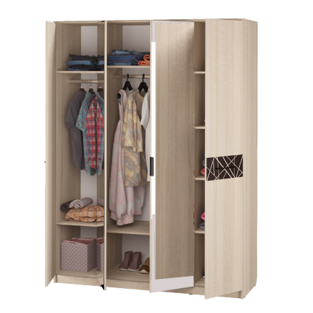 Шкаф 4-х дверный Дюна 