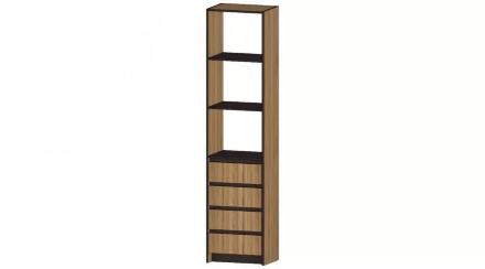 Стеллаж 4 ящика Бостон, дуб Вотан 