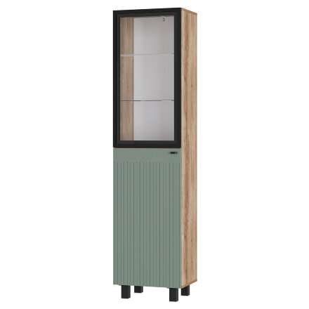 Пенал со стеклом Олива, Эвкалипт софт  