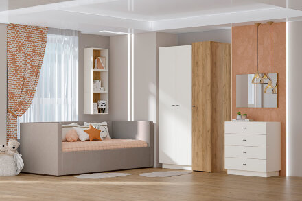 Полка ПЛ-1 Квадро, миндаль 