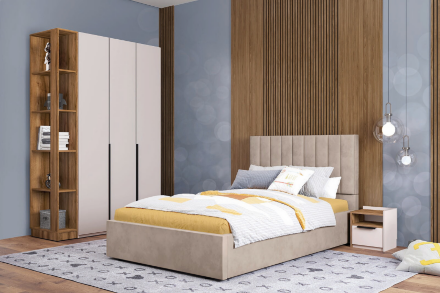 Шкаф 3-х дверный Чарли, кашемир 