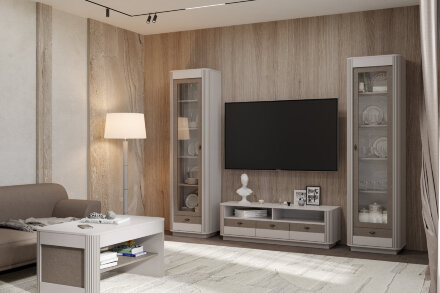 Шкаф витрина Фантазия, Кашемир патина 