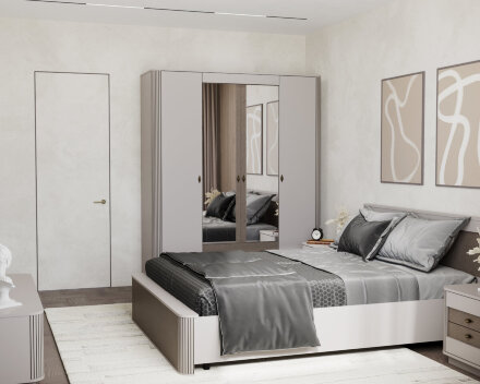 Шкаф 4-х дверный Фантазия, Кашемир патина 