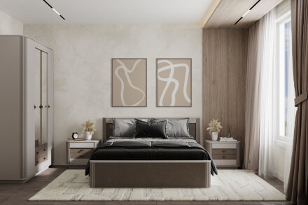 Шкаф 4-х дверный Фантазия, Кашемир патина 