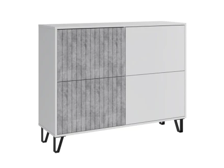 Комод Ливерпуль, белый/бетон светлый 
