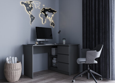 Стол письменный Мори МС-16/2 графит 