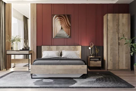 Шкаф для одежды Фолк с зеркалом НМ 014.02  НМ 014.02 с зеркалом