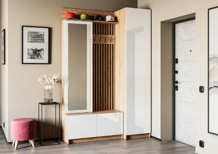 Шкаф-пенал Стоуби ШК-501, Белый 