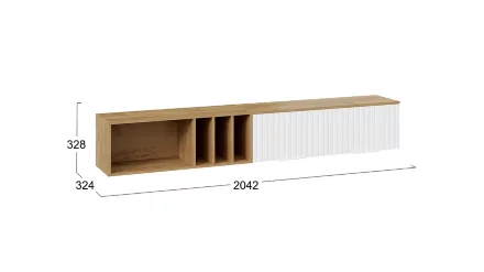 Шкаф настенный с полкой 2040 Хилтон, Дуб Крафт  