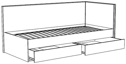 Кровать Нильс 3 с ортопедическим основанием 