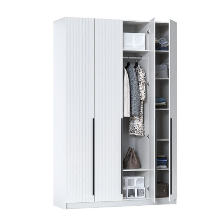 Шкаф 4-х створчатый 67.09 Брандо, МДФ белый (h 248 см)  