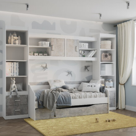 Шкаф Паскаль с открытыми полками 