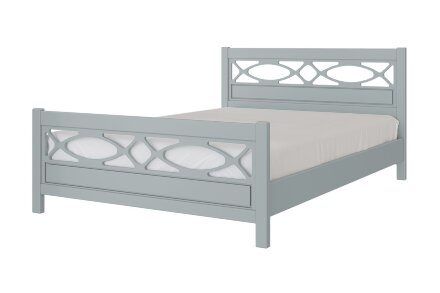 Кровать из массива Лоренса, антрацит 