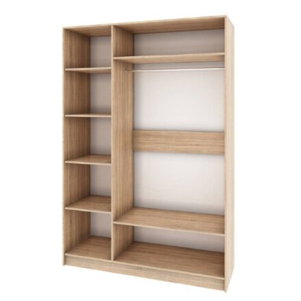 Шкаф 3-х створчатый Мадлен (дуб сонома/дуб шале серебро)  