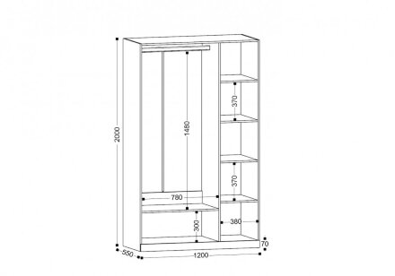 Шкаф 3-х створчатый Николь-23 