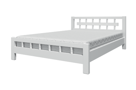 Кровать из массива Натали-5, белый античный  