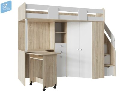 Кровать-чердак Мийа, сонома 