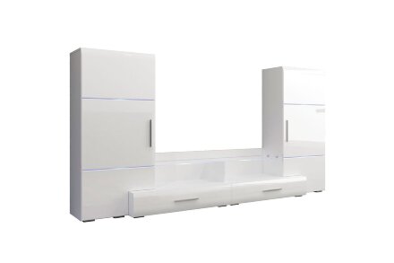 Гостиная Домино, белый глянец  