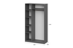 Шкаф &quot;ШК 5&quot; (1200) (Серия 2) Меланж