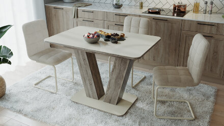 Стол обеденный раскладной Чинзано тип 1, (сонома трюфель) 