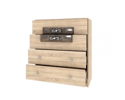 Комод Мадлен ( дуб сонома/дуб шале мореный)  