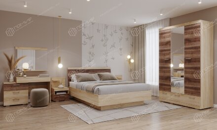 Тумба прикроватная ТС-450 Соната, Сонома/Сакраменто 