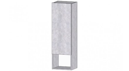 Шкаф с полкой Даллас, Цемент светлый 