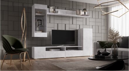 Шкаф с полкой Даллас, Цемент светлый 