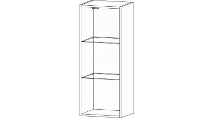 Шкаф со стеклом Даллас, Цемент светлый 