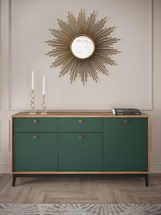 Комод КМ-1 Brass (Брасс), изумруд 