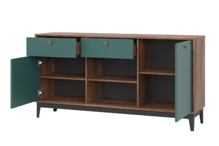 Комод КМ-1 Brass (Брасс), изумруд 