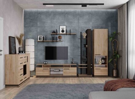 Модульная гостиная Модена 2, гикори  