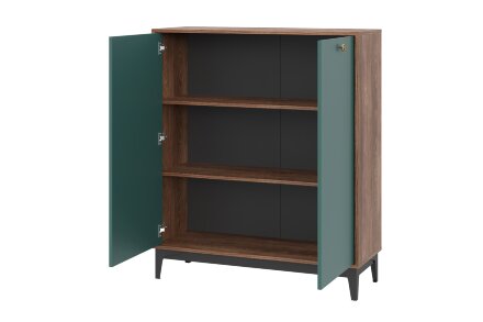 Комод КМ-2 Brass (Брасс), изумруд 