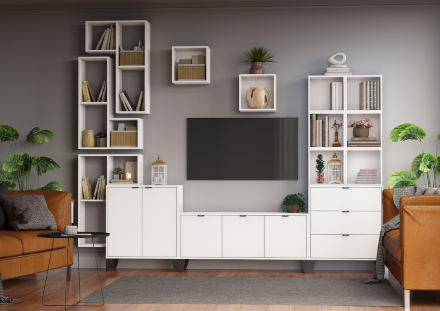 Навесная полка Гира ГН-2, Графит серый 