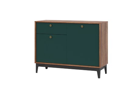 Комод КМ-3 Brass (Брасс), изумруд 