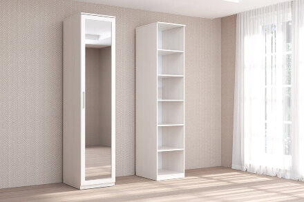  Пенал с зеркальной дверью КЭТ-4, бодега  