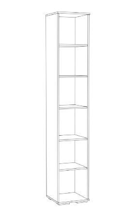 Пенал с полками Ливорно ЛШ-1, дуб сонома 