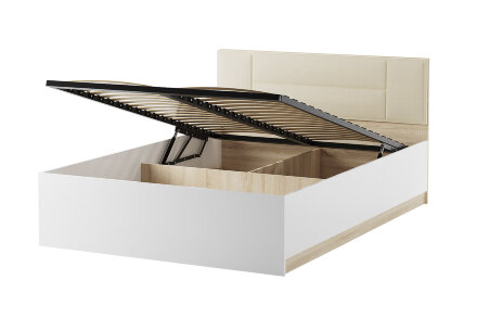 Кровать с мягким изголовьем с подъемным механизмом Беатрис 