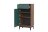 Комод КМ-4 Brass (Брасс), изумруд 