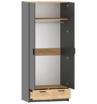 Шкаф для одежды Оттавия НМ 011.80, Антрацит 