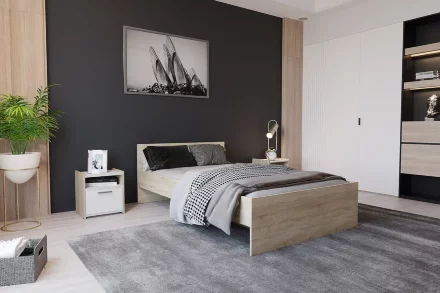 Кровать Симпл, 1,2 Дуб Сонома  