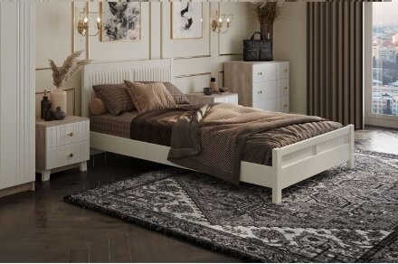 Кровать из массива Фрида, жемчуг 