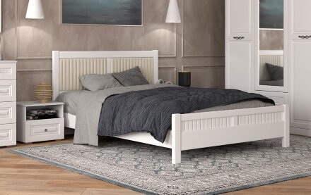Кровать из массива Фрида, белый 